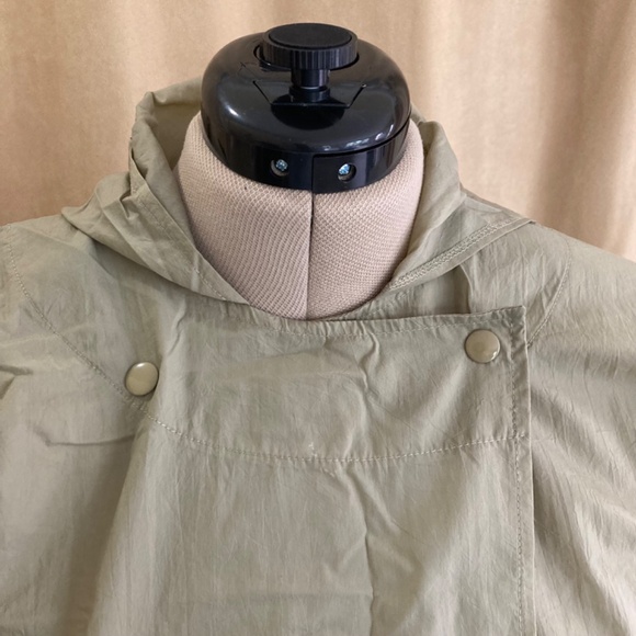 Totes "Body Umbrella" Rain Jacket, Olive/Tan, OSFM - Picture 3 of 14